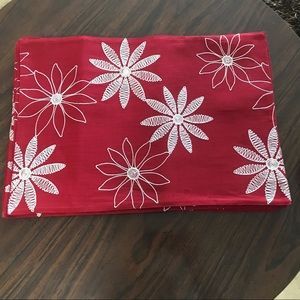 Placemats Red White Flowers Set of 6